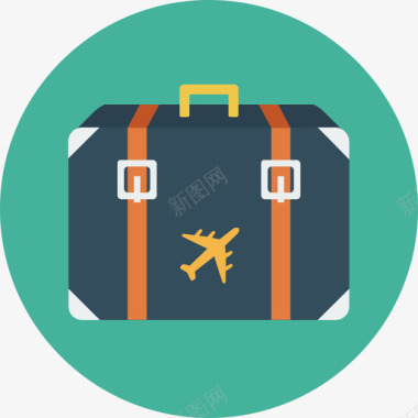 行李箱商务自由时间公寓图标图标