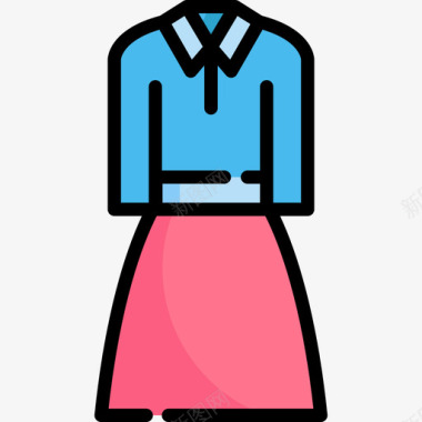 服装服装风格线条颜色图标图标