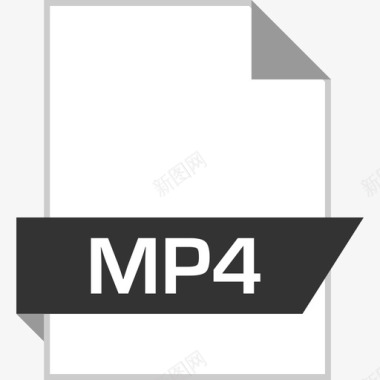 Mp4文件流畅平坦图标图标