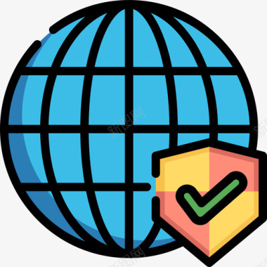安全InternetInternet安全2线性颜色图标图标