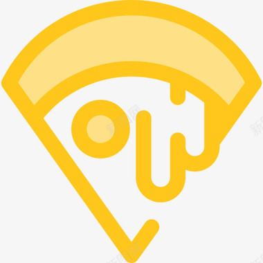 披萨食品和餐厅7黄色图标图标