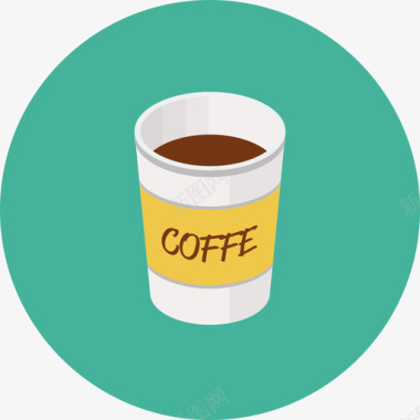 咖啡杯商务自由时间平板图标图标