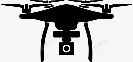 无人机无人机摄像头四旋翼机图标图标