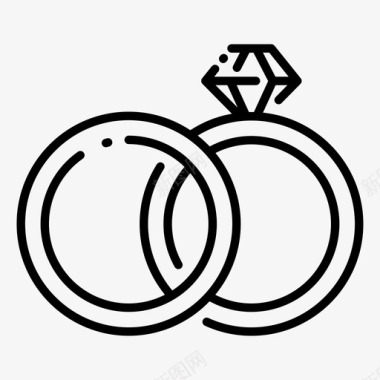 结婚素材结婚戒指珠宝奢侈品图标图标