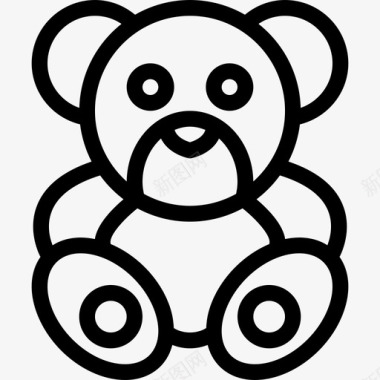 泰迪熊泰迪熊婴儿3直系图标图标