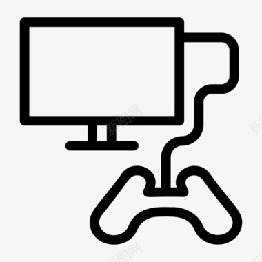 视频视频游戏控制器lcd图标图标