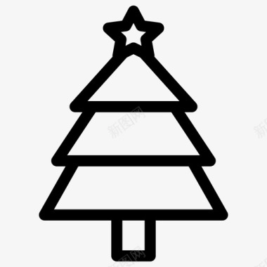 圣诞树装饰冬天图标图标