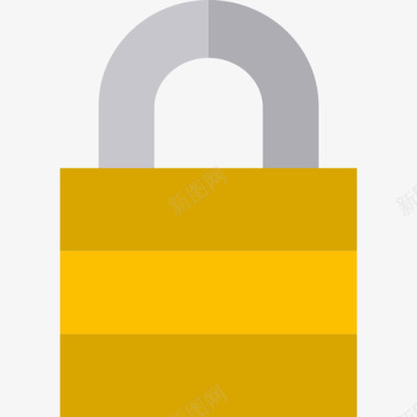 锁挂锁钥匙锁平的图标图标