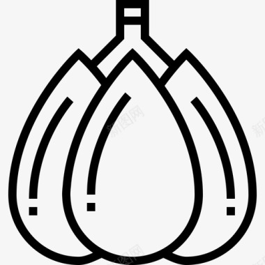 丁香大蒜健康食品11直链图标图标
