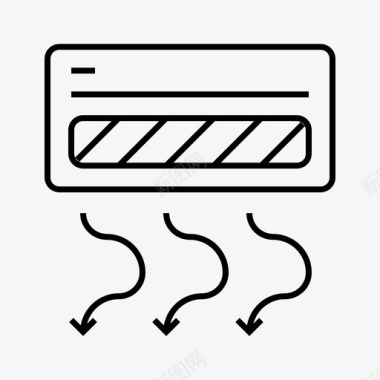 空调遥控器图标空调建筑工艺图标图标