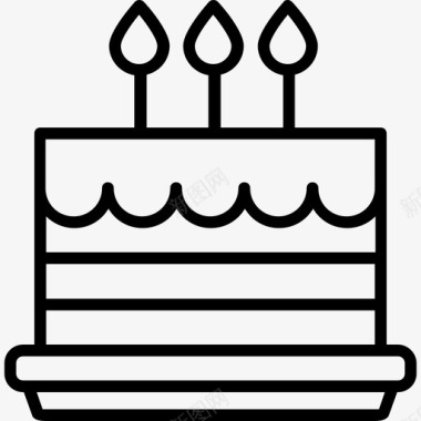 生日蛋糕快餐4直系图标图标