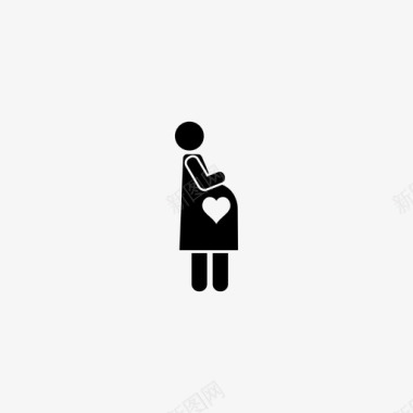 抱着妈妈怀孕了孩子心脏图标图标