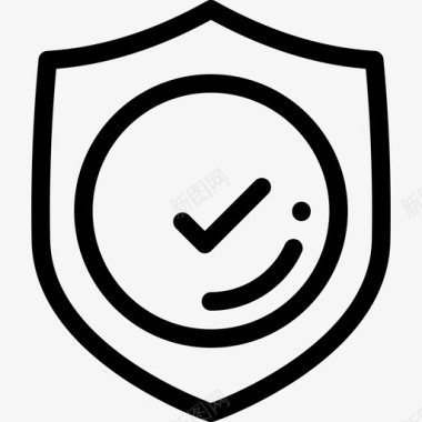 安全屏蔽安全23线性图标图标