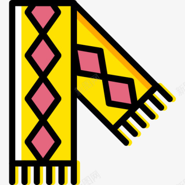 围巾围巾男士配件4黄色图标图标