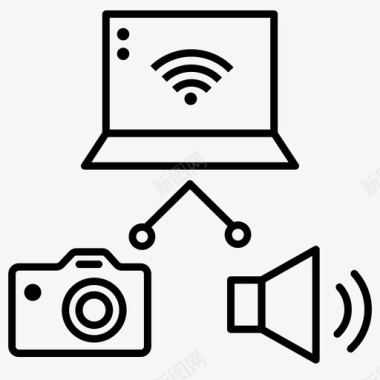 共享WIFI共享通讯物联网图标图标