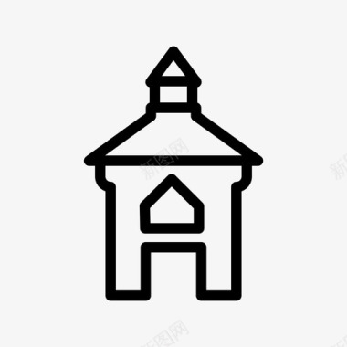 建筑礼拜堂房子图标图标
