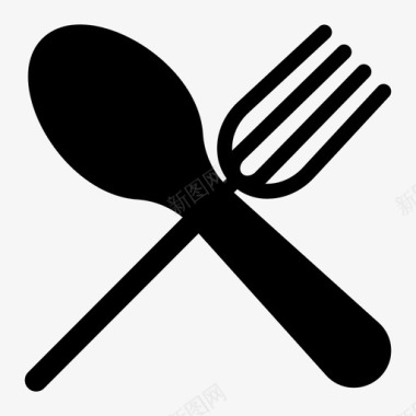 厨房用具餐具叉子酒店图标图标