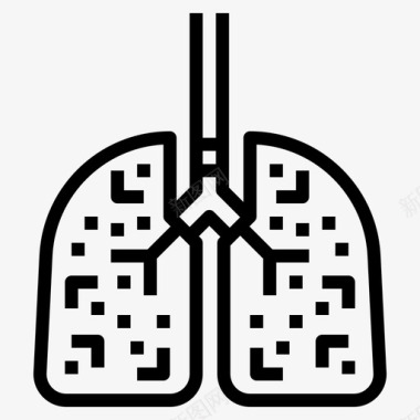 医疗保健肺解剖学健康图标图标