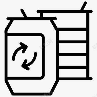 锡回收罐回收金属回收图标图标
