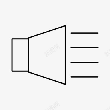 立体便笺声音响亮扬声器图标图标