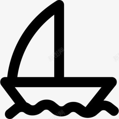 帆船旅行24粗体圆形图标图标