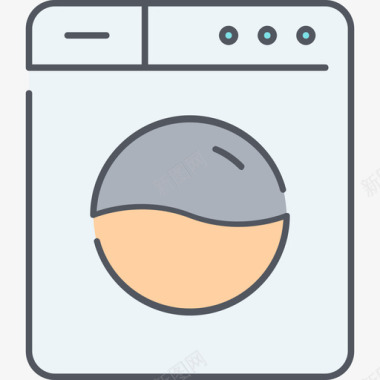 洗衣机家具25彩色图标图标