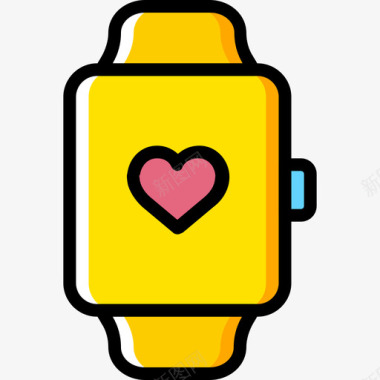 智能手表浪漫生活方式10黄色图标图标