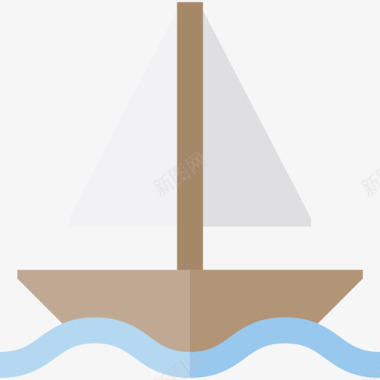 帆船航行4级平底图标图标