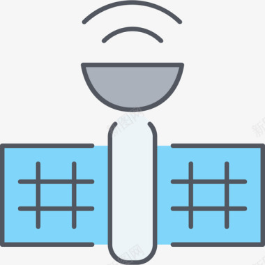 彩色衬衫卫星太空17彩色图标图标