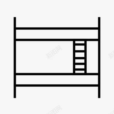 卧室双人床卧室双层床图标图标