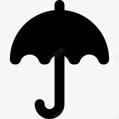雨伞必需品3纯色图标图标
