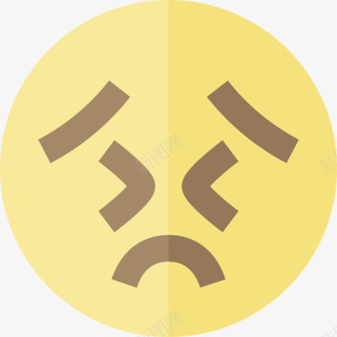 QQ表情图片害怕表情符号8平淡图标图标