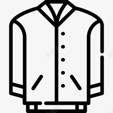 夹克夹克服装款式3直筒图标图标