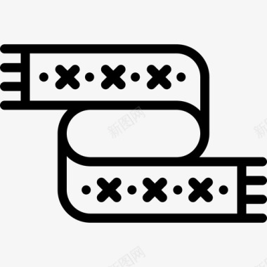 圣诞树叶围巾圣诞33直线型图标图标