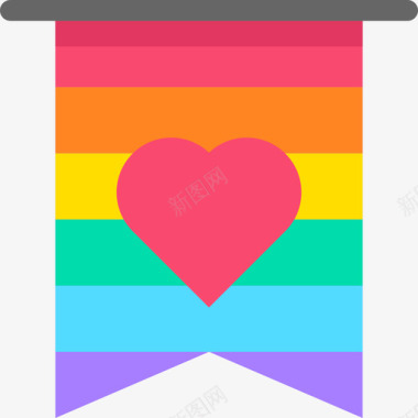 艾滋病日标志国旗世界骄傲日2平装图标图标
