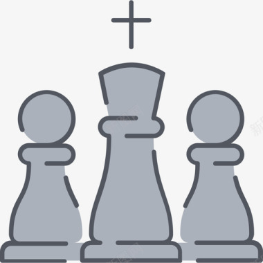 国际象棋游戏6彩色图标图标
