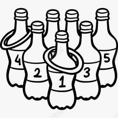 瓶子Juninaparty8黑色图标图标