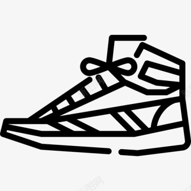 运动小人图标矢量素材运动鞋80年代4直线型图标图标