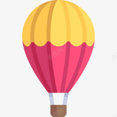 热气球热气球假日旅行2平底图标图标