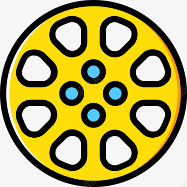 黄色蜜蜂合金车轮汽车零件黄色图标图标