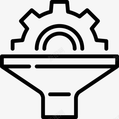 客户分析过滤器大数据和网络分析线性图标图标