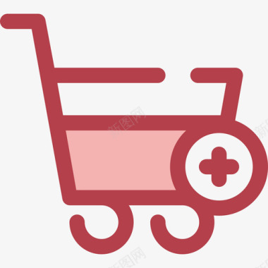 购物购物车电子商务9红色图标图标