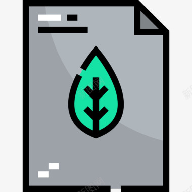 生态主义纸张生态15线性颜色图标图标