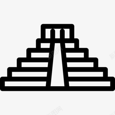 金字塔城市12直线图标图标