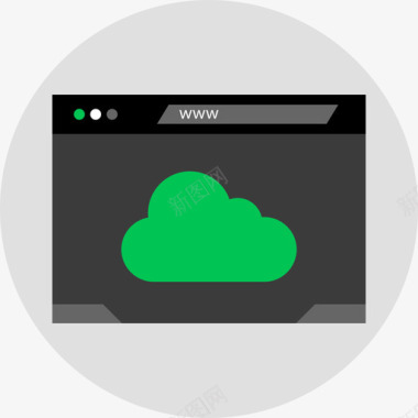 WWW浏览器浏览器在线和互联网4扁平图标图标