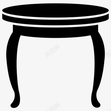 咖啡桌家具休闲桌图标图标
