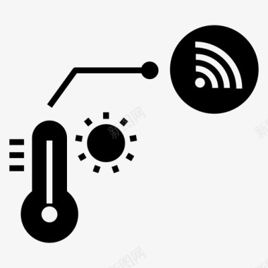 热款图标温度计热物联网图标图标