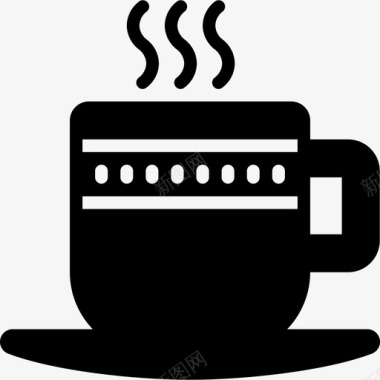 咖啡杯厨房用品2个装满图标图标