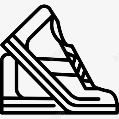 运动鞋健身5直线型图标图标