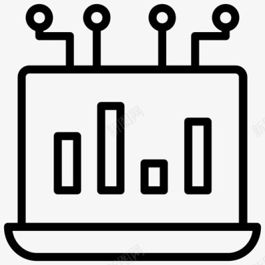 策划营销数字分析数字营销笔记本电脑图标图标